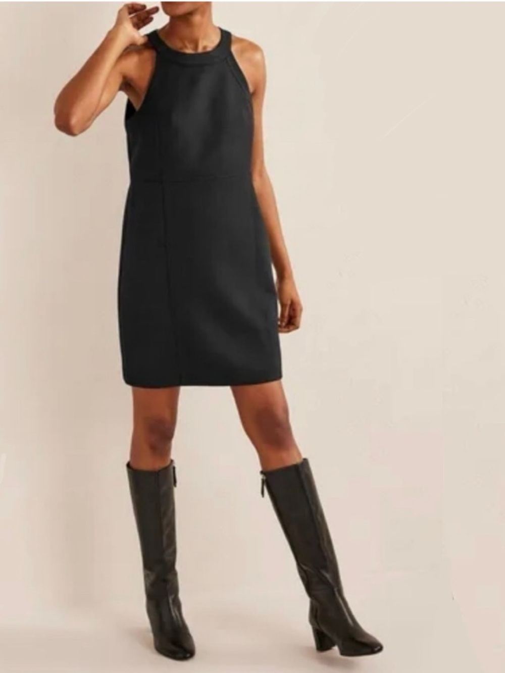 Boden Sleeveless Mini Shift Black Womens Plus Size 20/22 Wool Blend 2X New NWT